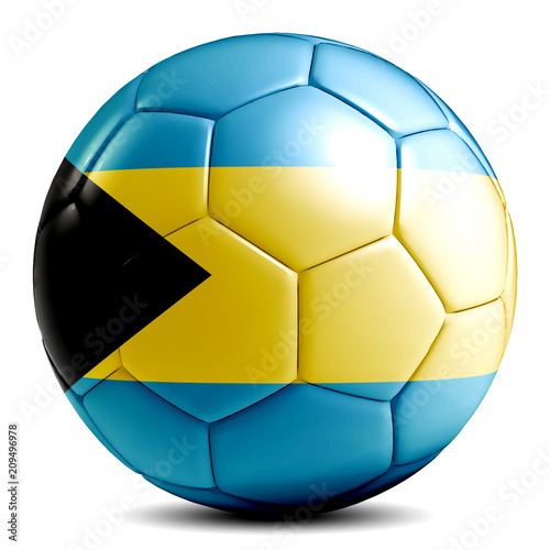 The Bahamas soccer ball football futbol isolated