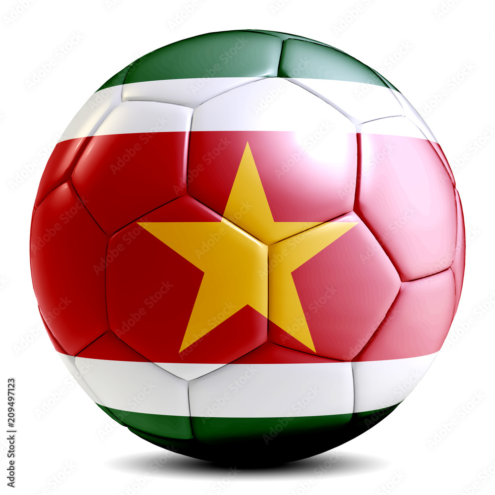 Fototapeta premium Suriname soccer ball football futbol isolated