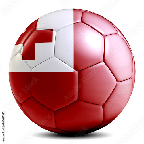 Tonga soccer ball football futbol isolated