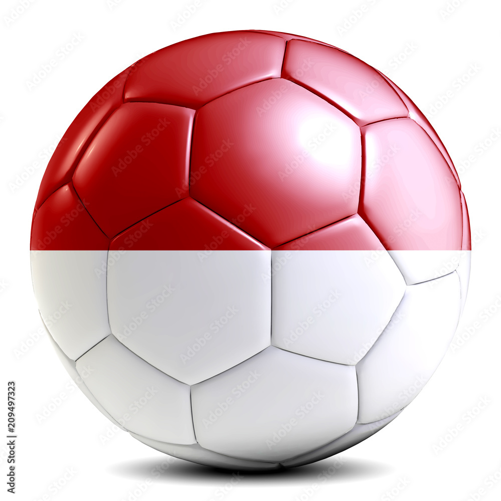 Monaco soccer ball football futbol isolated Monaco soccer ball football futbol isolated