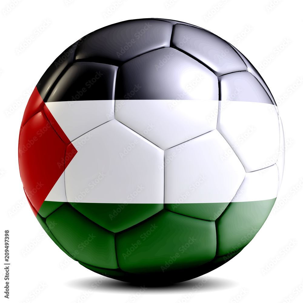 Obraz premium Palestine soccer ball football futbol isolated