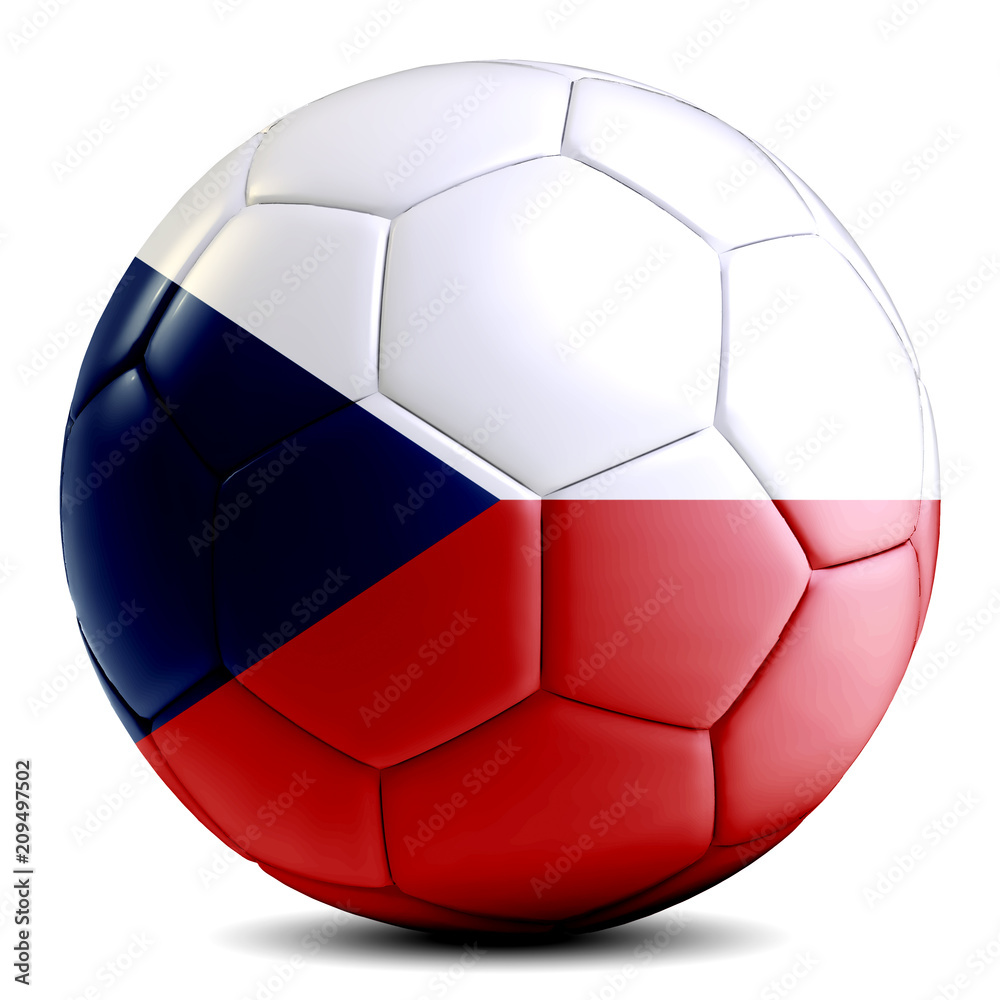 Czech Republic soccer ball football futbol isolated