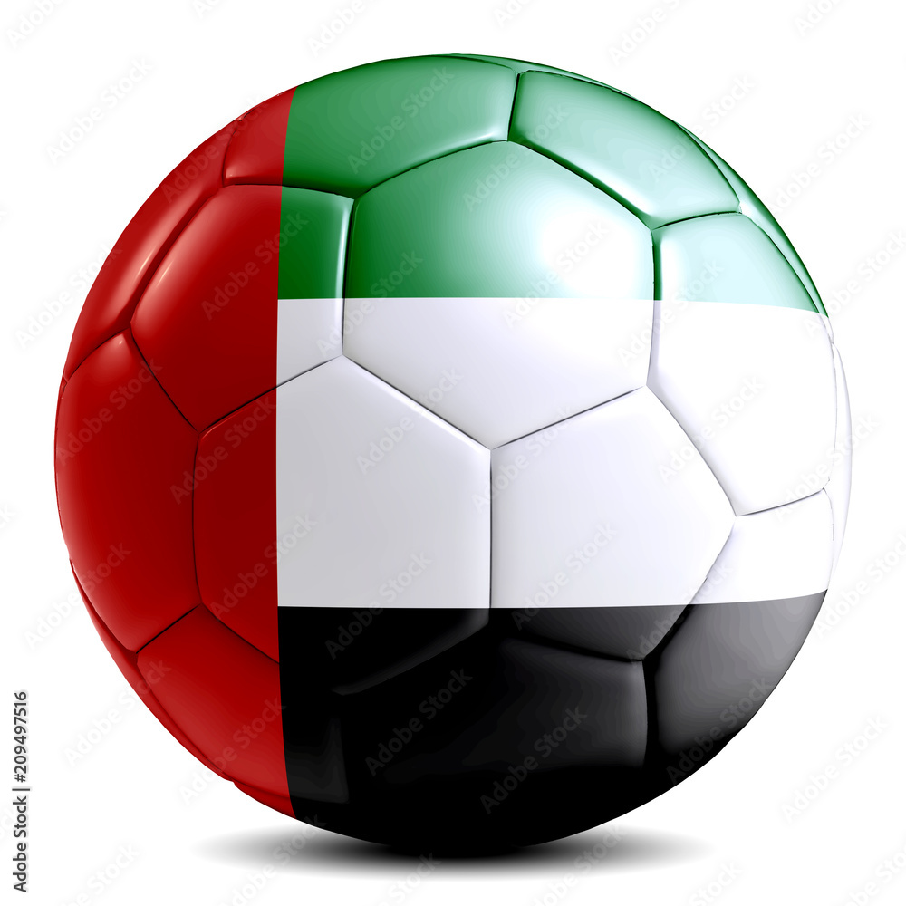 United Arab Emirates soccer ball football futbol isolated United Arab Emirates soccer ball football futbol isolated