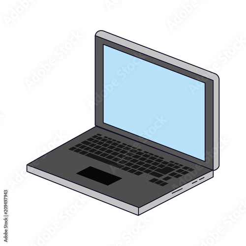 Laptop pc technology vector illustration graphic design