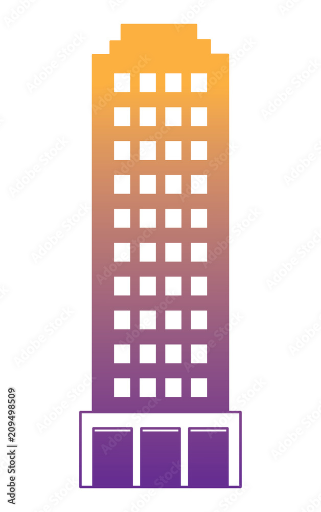 city building icon over white background, colorful design. vector illustration city building icon over white background, colorful design. vector illustration