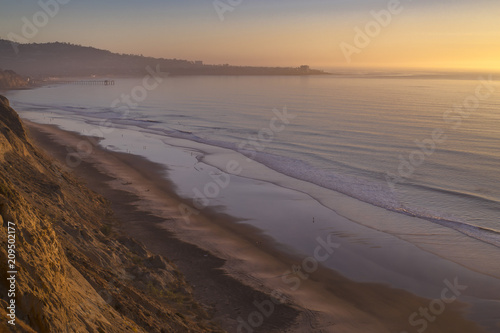 Coastal views of Black's beach in California