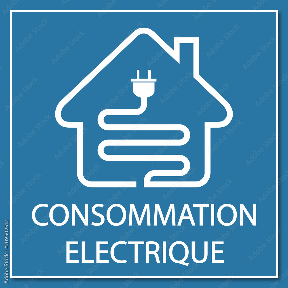 Fototapeta premium Logo consommation électrique.
