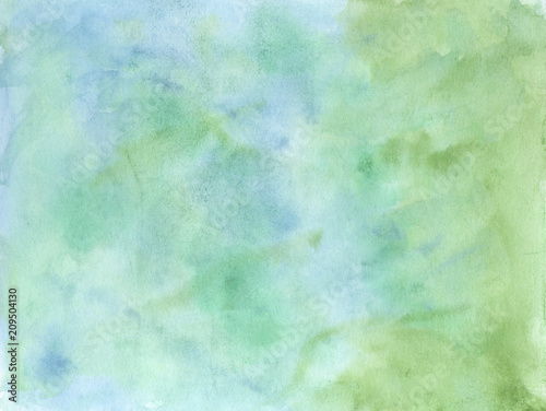 abstract blue/green watercolor background, texture.