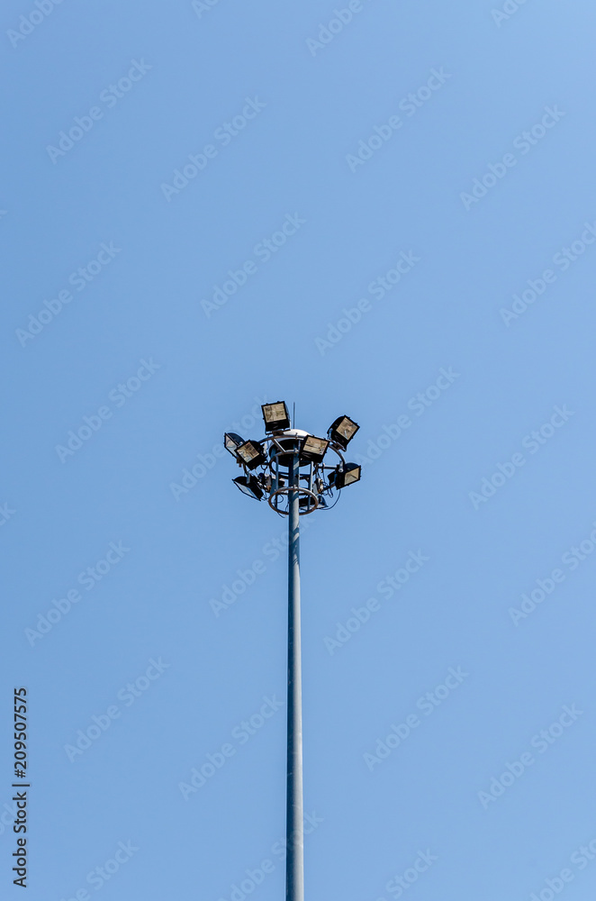 Electric Street lamp at highway Electric Street lamp at highway