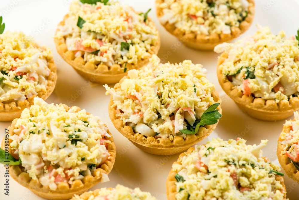 Smoked Salmon, Cream Cheese, Dill and Horseradish Pate on Rye Bread Slices