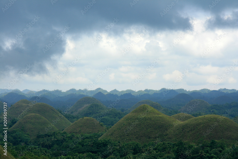 Naklejka premium Chocolate Mountains - Bohol Island, Philippines