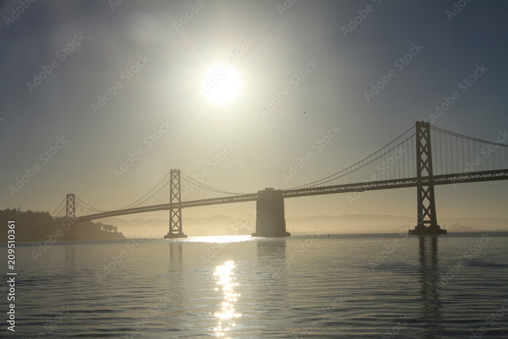 Morning View of Bay Bridge in San Francisco