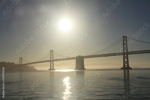 Morning View of Bay Bridge in San Francisco