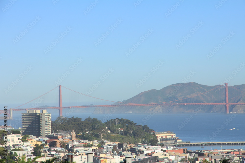 Morning View of the Golden Gate Bridge in San Francisco