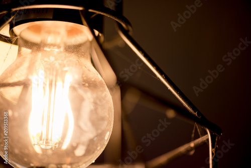 Old light bulb vintage background. © pinglabel