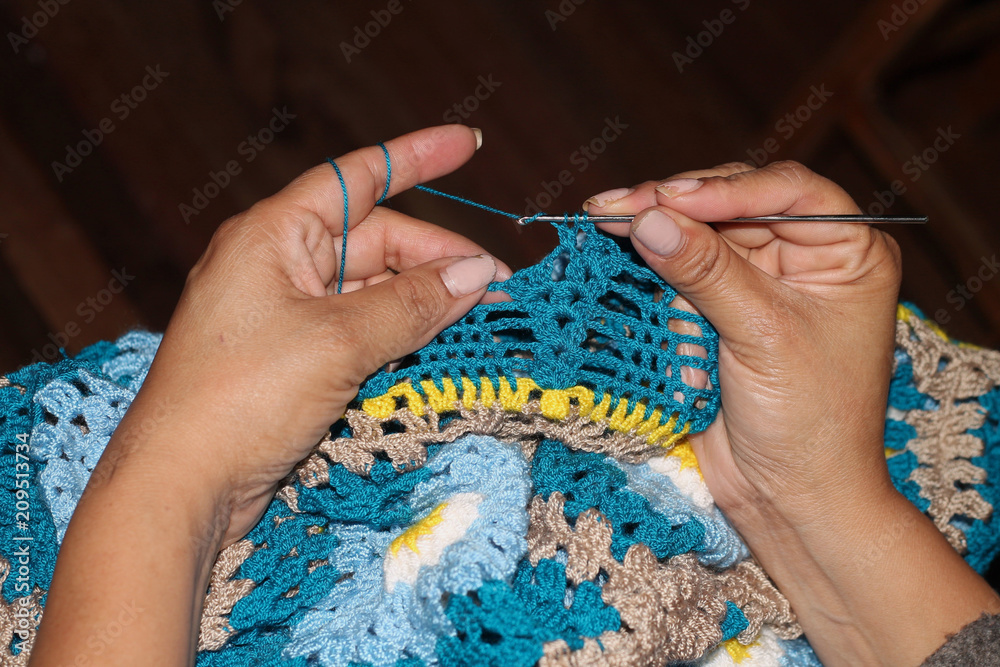 traditional Colombian fabric in wool Stock 사진 Adobe Stock