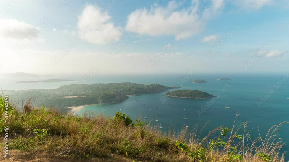 4K timelapse of scenery landscape view Phahindum viewpoint new landmark in Phuket Thailand,near promthep cape,beautiful andaman sea 4K timelapse of scenery landscape view Phahindum viewpoint new landmark in Phuket Thailand,near promthep cape,beautiful andaman sea