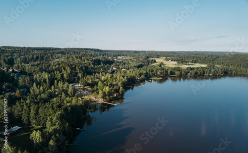 Lake Landscape. Finland Nummela city
