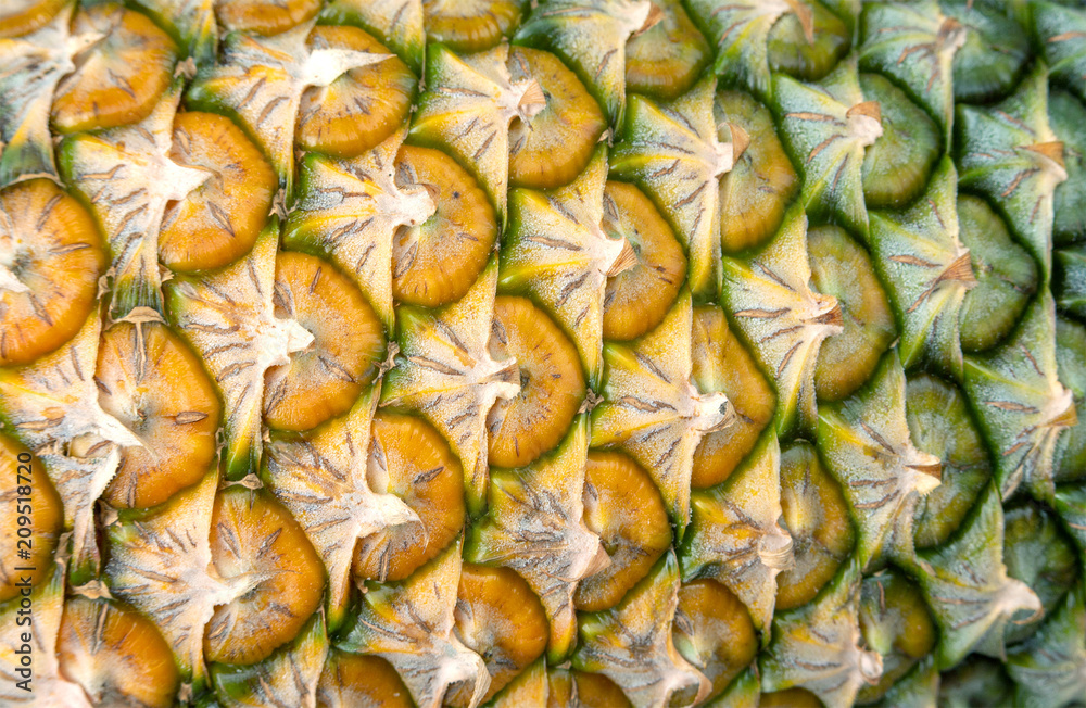 Close up of pineapple texture background Close up of pineapple texture background