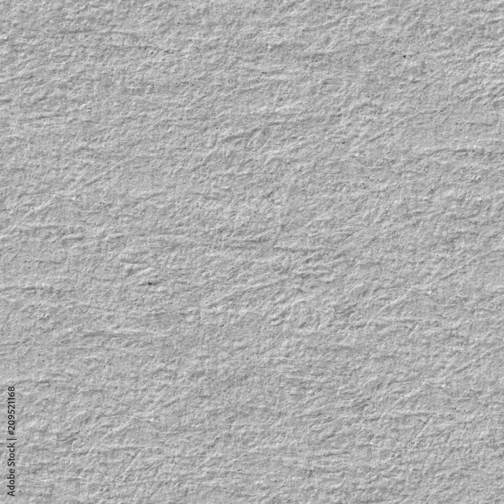 Uneven light grey paper texture. Seamless square background, tile ready.  Stock Photo
