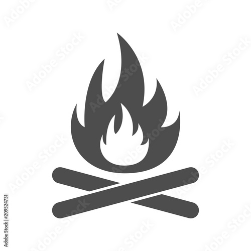 FIRE FLAME icon. Vector.
