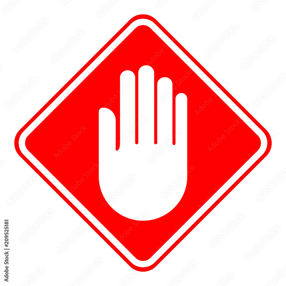 Obraz premium ACCESS DENIED rhombus sign. Vector icon.