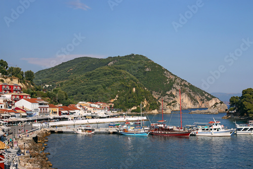 sailboats in the harbor Parga Greece summer season