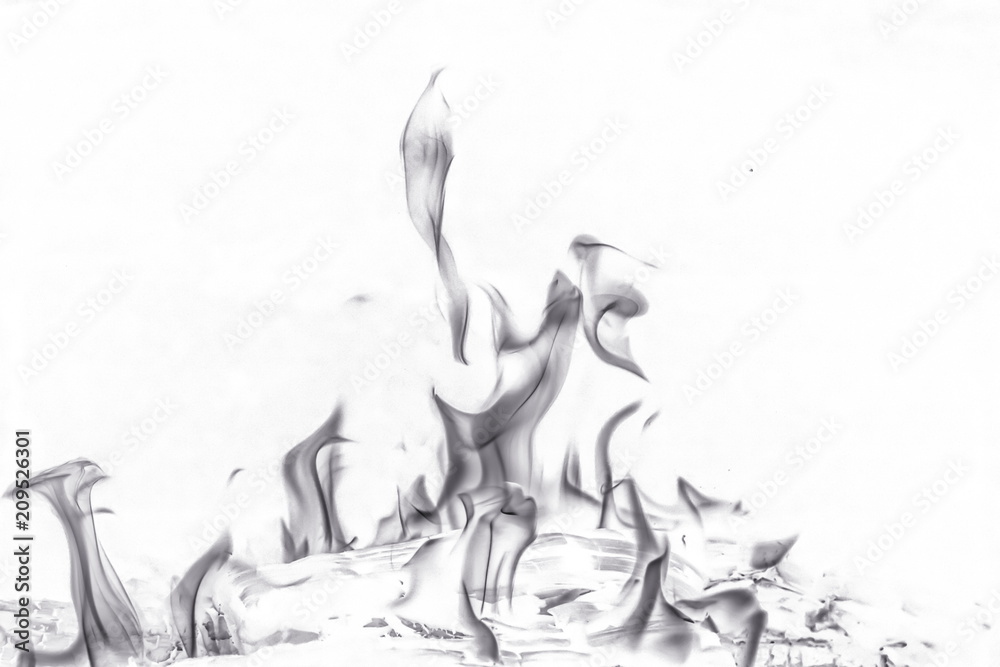 Naklejka premium Abstract fire on white background