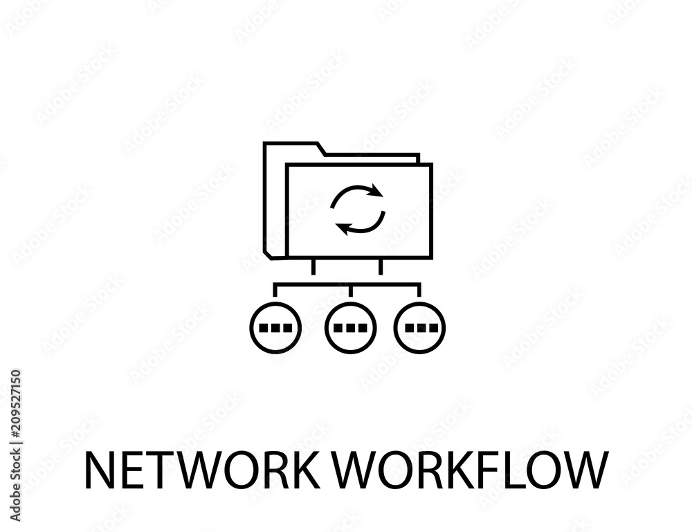Data File Work Flow Icon Data File Work Flow Icon