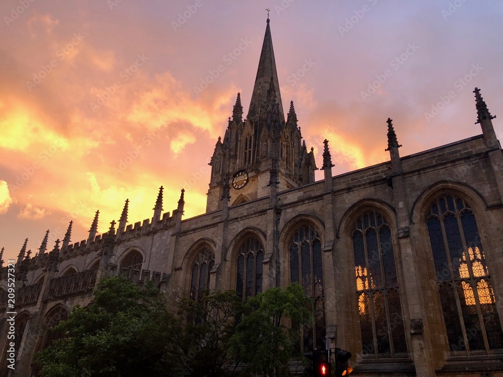 University Church, Oxford at Sunset
