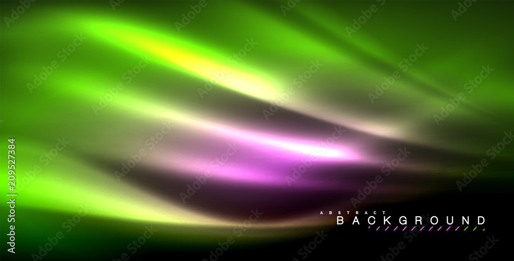 Neon glowing wave, magic energy and light motion background Neon glowing wave, magic energy and light motion background