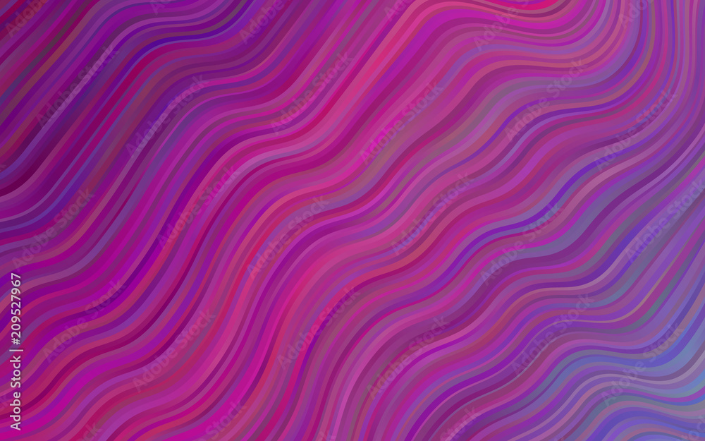 Obraz premium Light violet vector pattern with lines, ovals. Different shades of purple, pink,blue. Modern minimalist design.