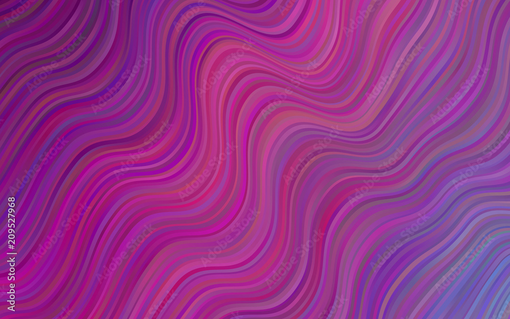 Fototapeta premium Light violet vector pattern with lines, ovals. Different shades of purple, pink,blue. Modern minimalist design.