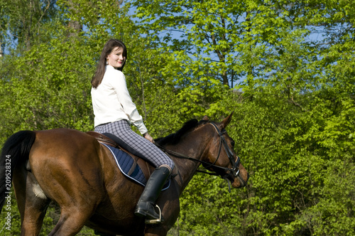 horse riding woman