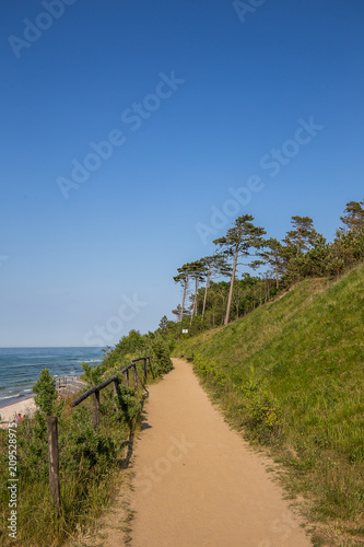 Sunrise over the beach in Jastrzebia Gora