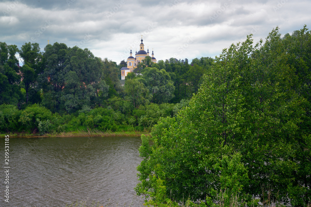 Orthodox, rural, Christian monastery.