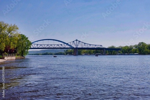 Bridge over the Mississippi River at La Crosse WI.