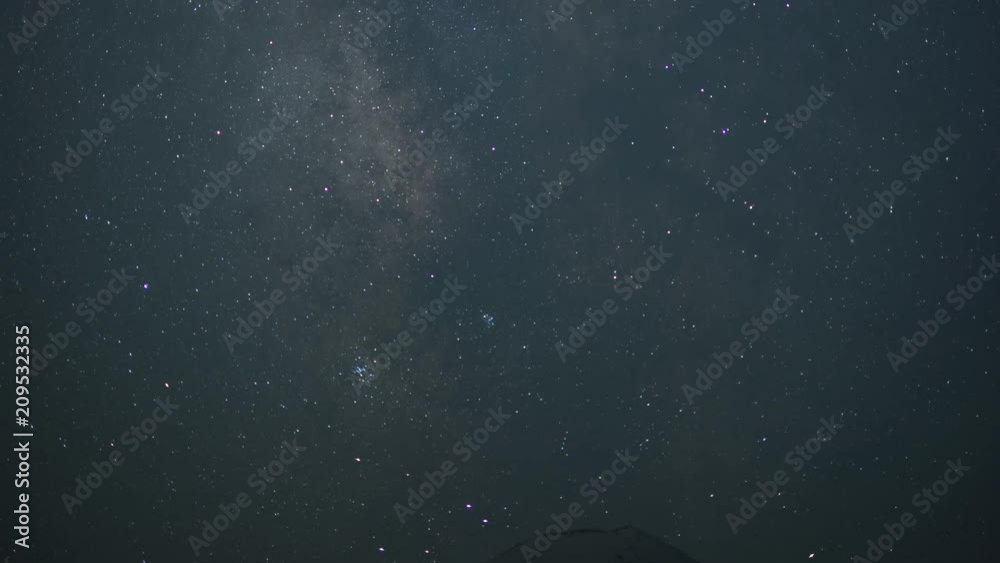Mt. Fuji and the Milky Way in the Starry Night Sky (tilt up) Mt. Fuji and the Milky Way in the Starry Night Sky (tilt up)
