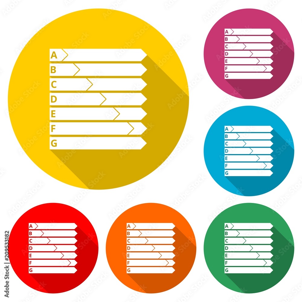 Energy efficiency icon, House and energy efficiency concept, color icon with long shadow Energy efficiency icon, House and energy efficiency concept, color icon with long shadow