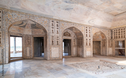 Agra Fort in Agra, Uttar Pradesh, India. UNESCO world heritage. Agra Fort designed and built by the great Mughal ruler Akbar, in about 1565 A.D. photo