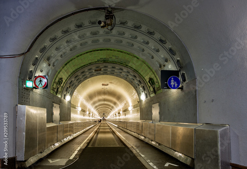 Free and Hanseatic City of Hamburg - Elbe Tunnel..