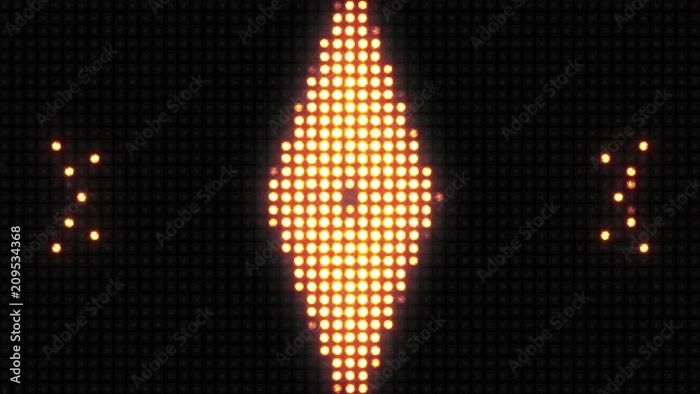 Endless pulsation of the pattern on the wall of light