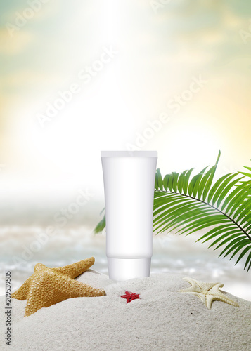 Sun block for summer sun protection,cosmetic obejects