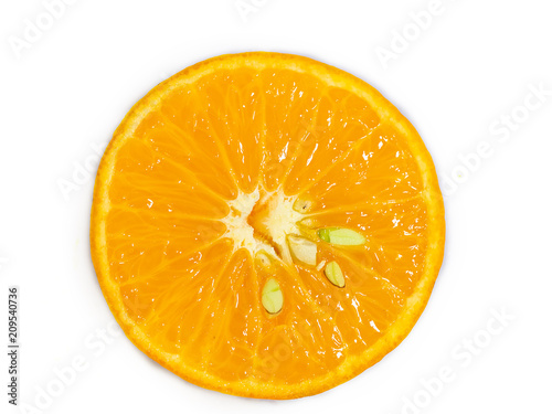 orange fruit and orange slices.