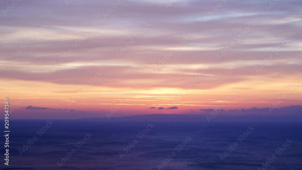 Scenic sunrise sun rising over sea surface, Greece Peloponnese, time lapse Scenic sunrise sun rising over sea surface, Greece Peloponnese, time lapse