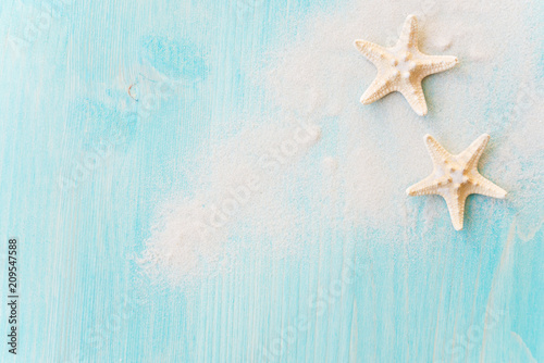 Starfishes and sea sand