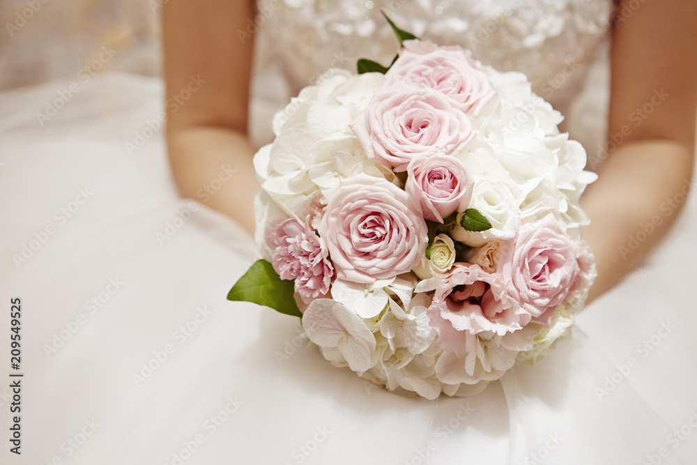 Bride with flower bouquet 