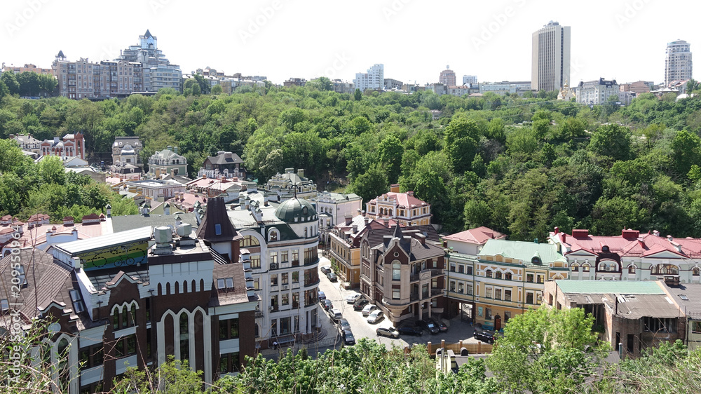 View of Kiev from above . Vozdvizhenka district
