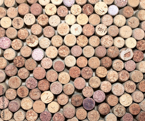 Abstract background of used wine corks