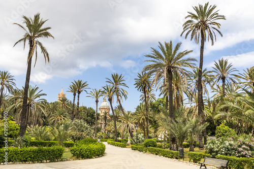 Villa Bonanno, public garden in Palermo, Sicily, Italy